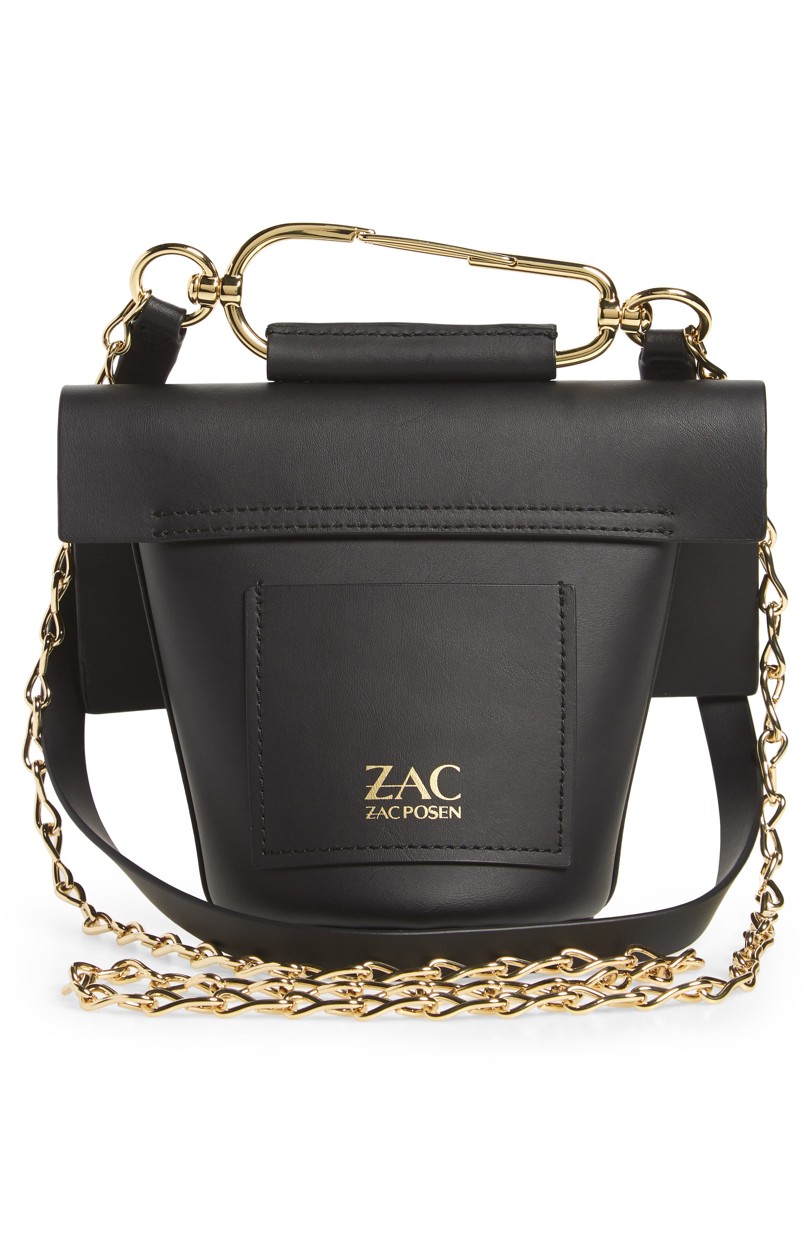 ZAC Zac Posen Belay Chain Calfskin Leather Crossbody Bag, Alternate, color, 