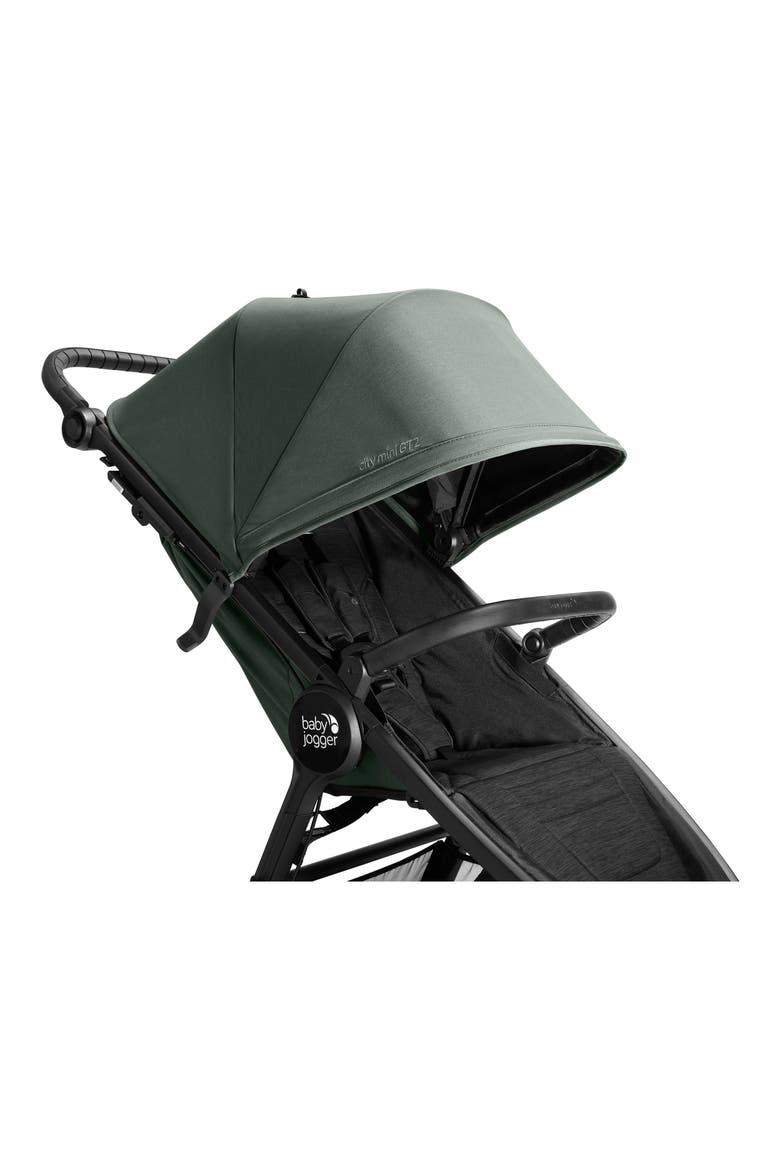 city mini® GT2 All-Terrain Stroller, Parent Console & Belly Bar Package, Alternate, color, BLACK/ GREEN