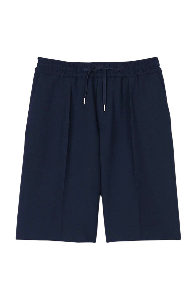SANDRO Jersey Bermuda shorts, Alternate, color, Navy Blue