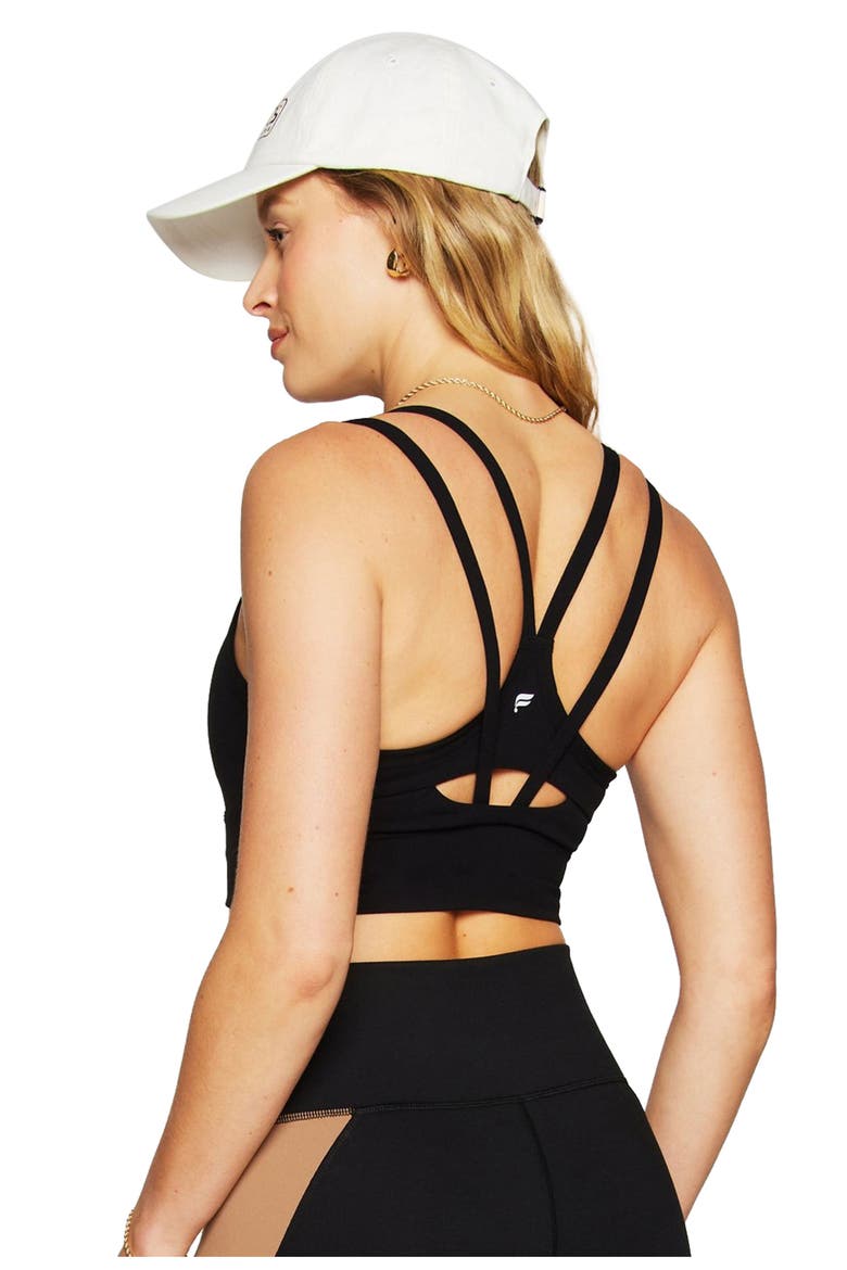 Principal Longline Medium Impact Sports Bra, Alternate, color, Black