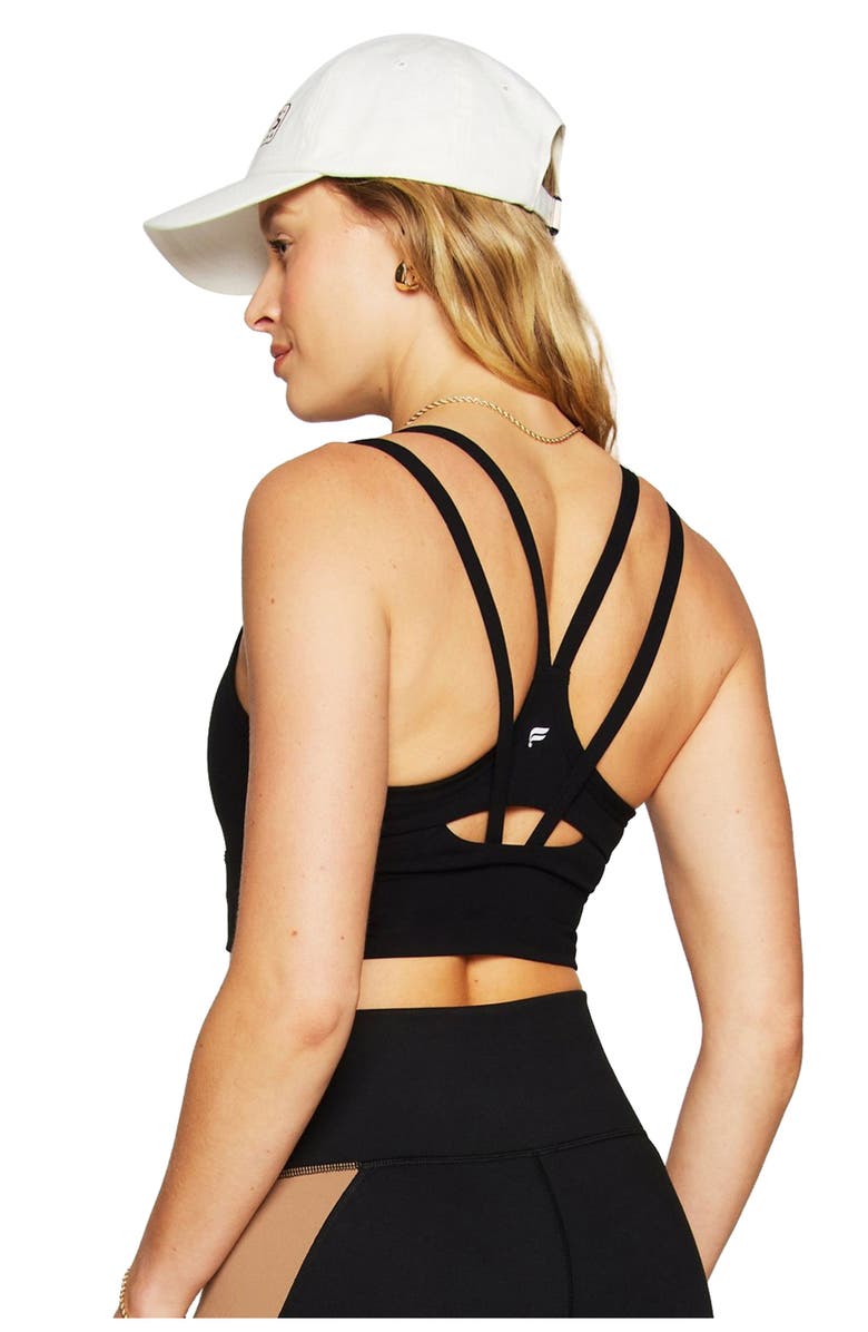 Fabletics Principal Longline Medium Impact Sports Bra, Alternate, color, Black