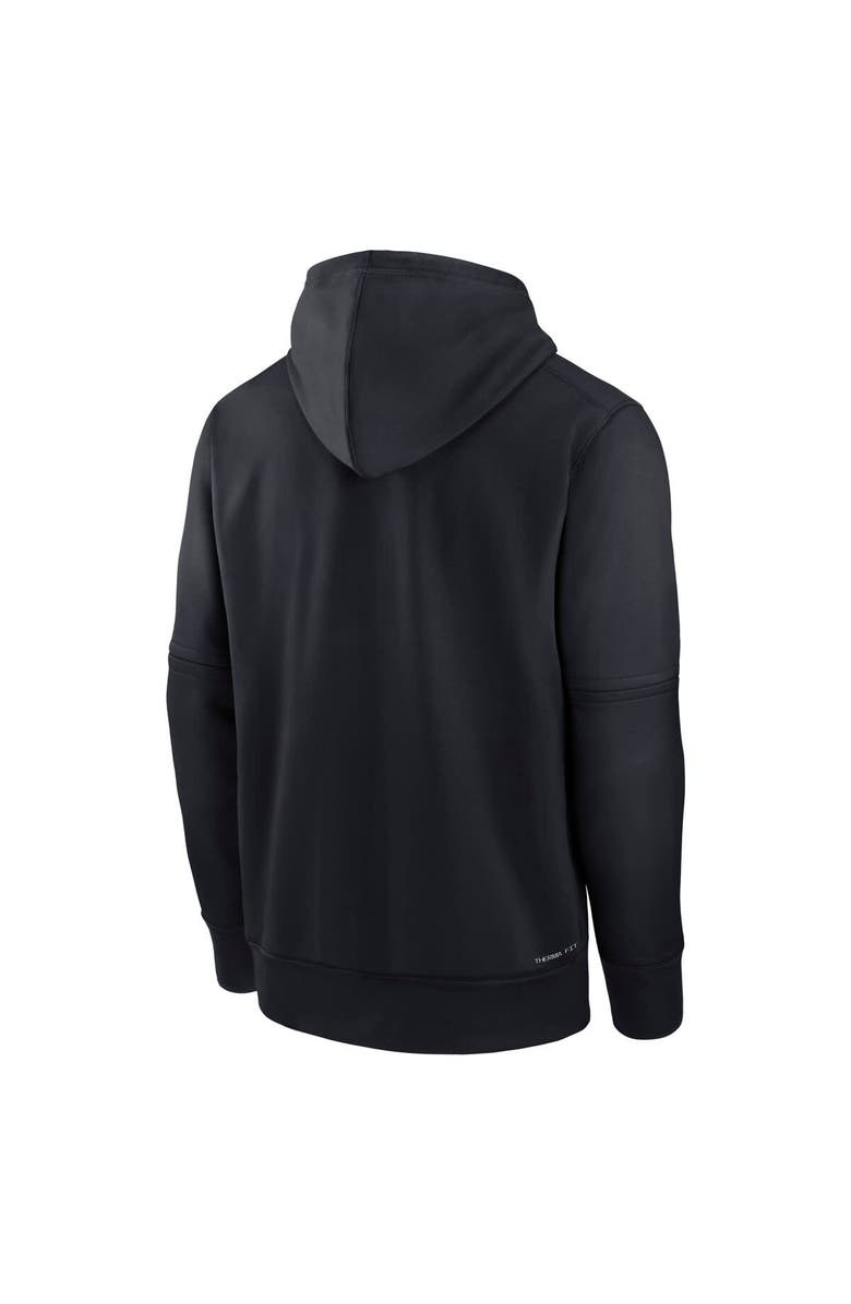 Nike Men's Nike Black Texas Rangers Authentic Collection City Connect Therma Pullover Hoodie, Alternate, color, Black