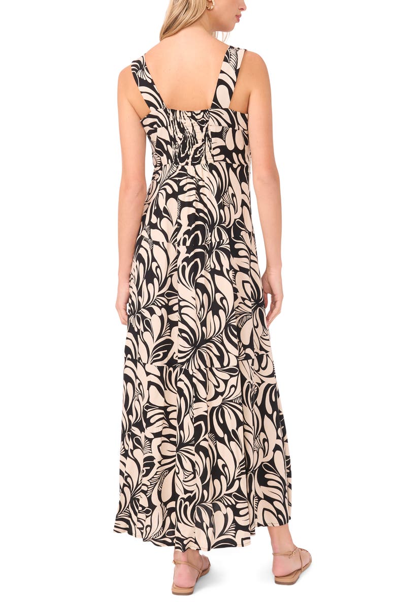 Vince Camuto Print Sleeveless Maxi Dress, Alternate, color, Rich Black Multi