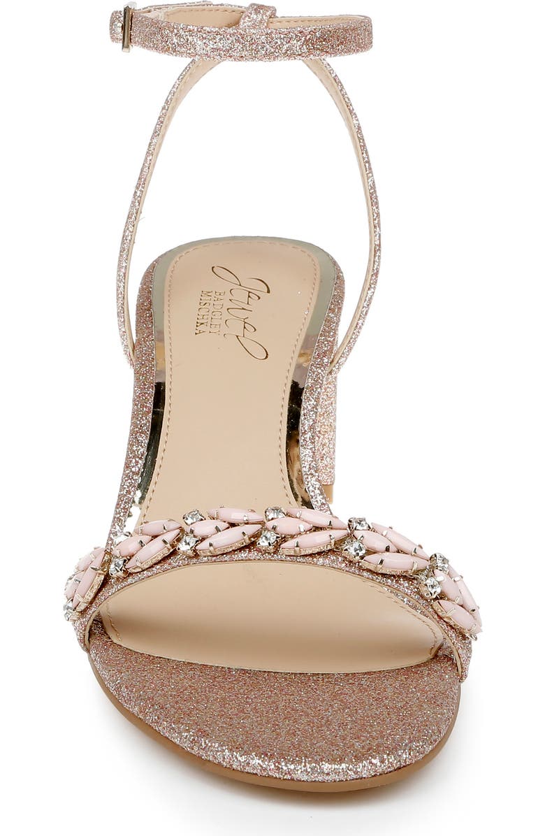 Jewel Badgley Mischka Danni Ankle Strap Sandal, Alternate, color, Rosgld Glt