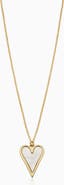 Oradina 14K Yellow Gold Pure Heart Pendant Necklace
