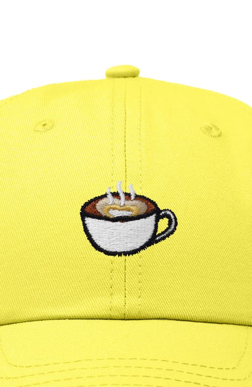 Dalix Cappuccino Embroidered Casual Cap In Yellow