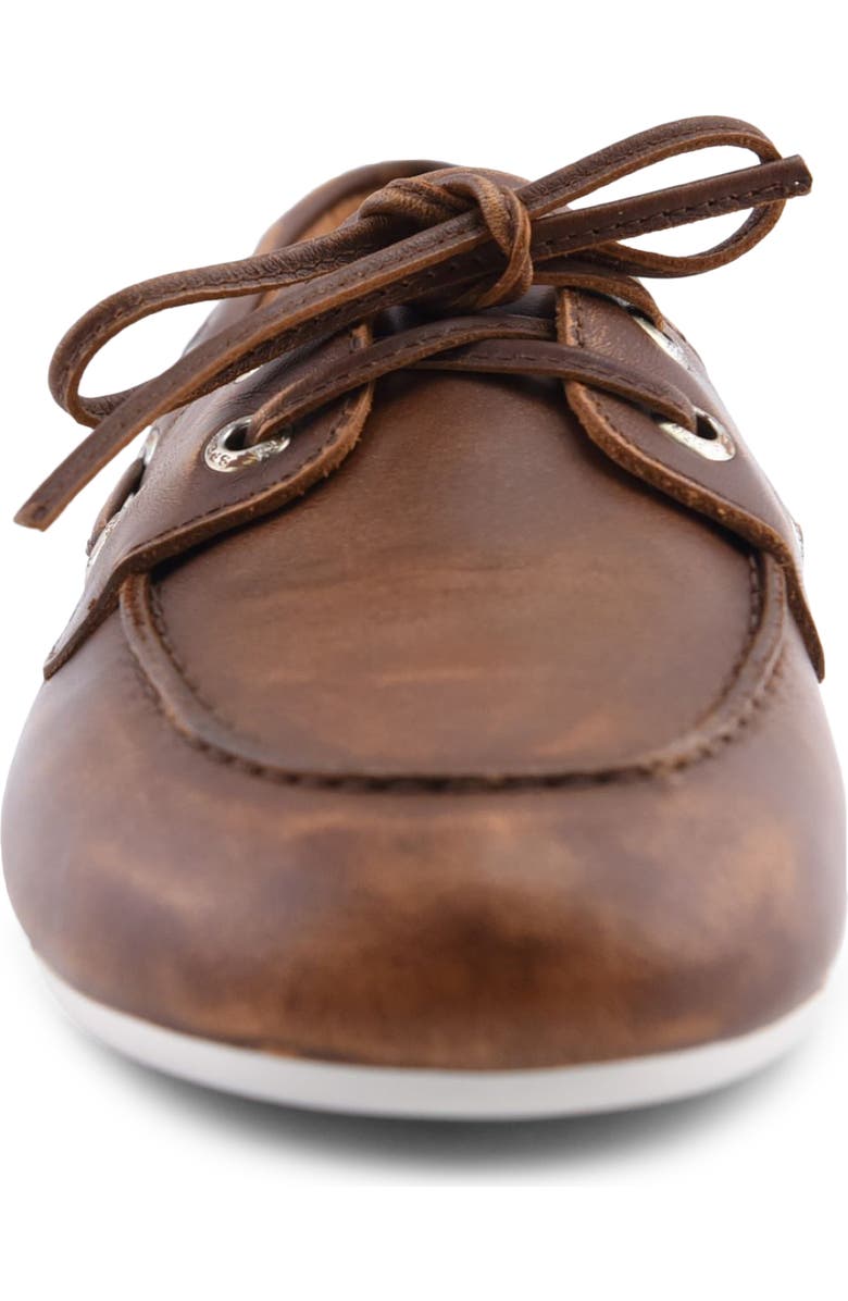 Sperry Slim Boat Shoe, Alternate, color, Tan Leather Distress