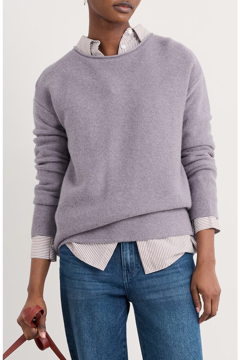 Fruity II Merino Wool Blend Sweater, Main, color, KNIT MELANGE CLEMATIS