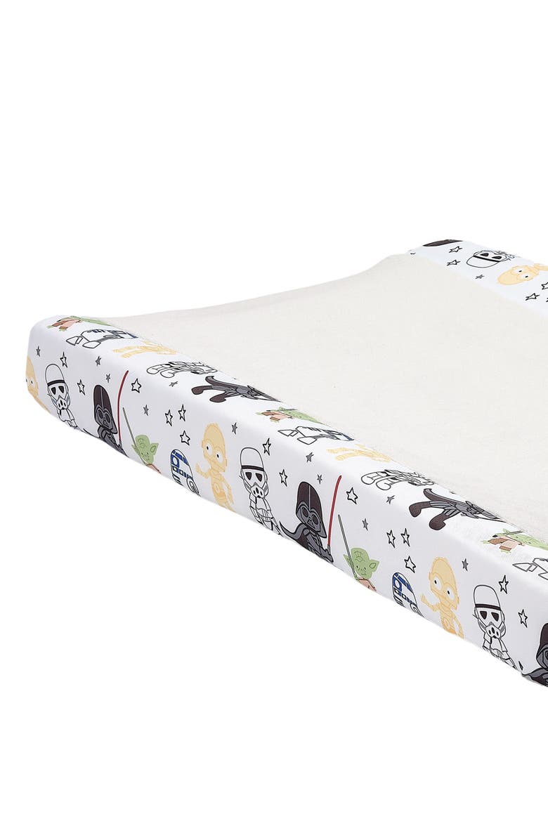 Lambs & Ivy Star Wars Classic Changing Pad Cover, Alternate, color, White