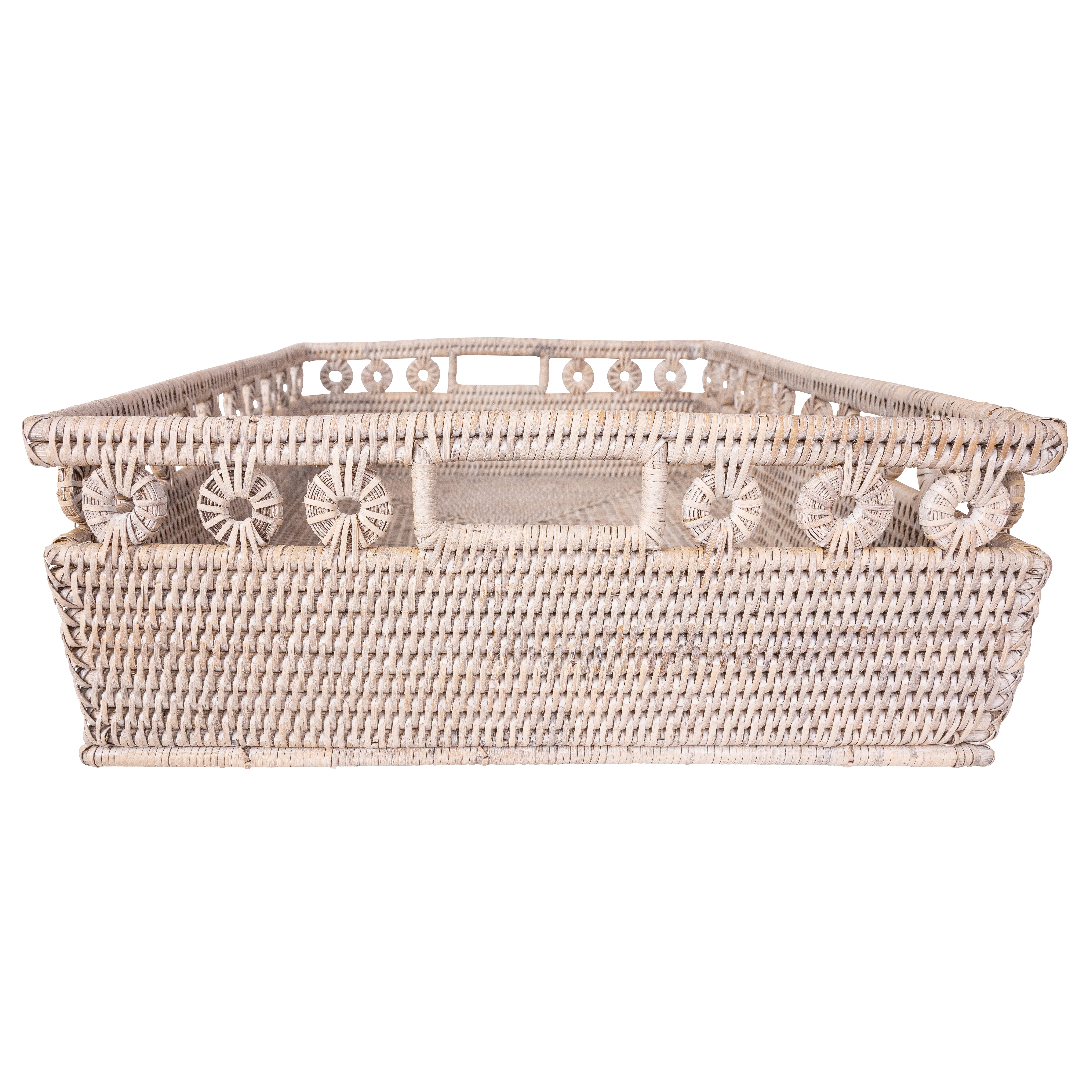 Artifacts Trading Company™ Inna Rattan Rectangle Basket with Cutout ...