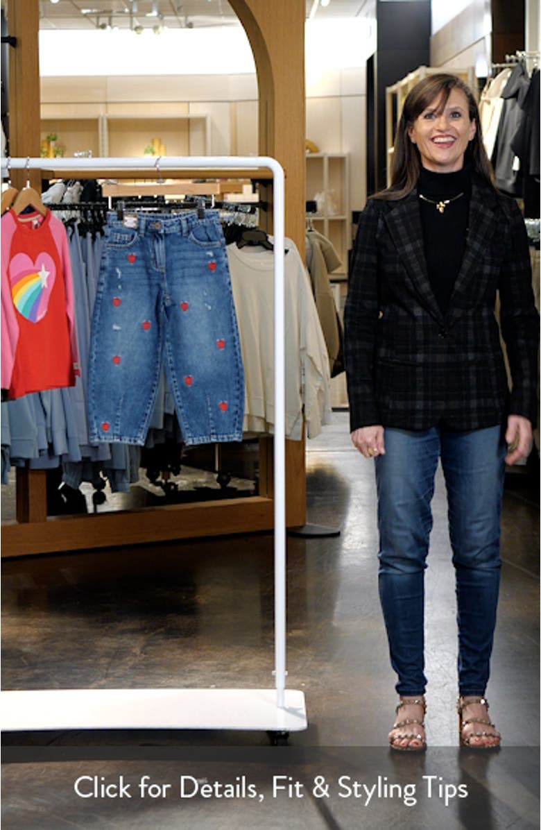 Kids' Heart Embroidered Barrel Jeans, sales video thumbnail