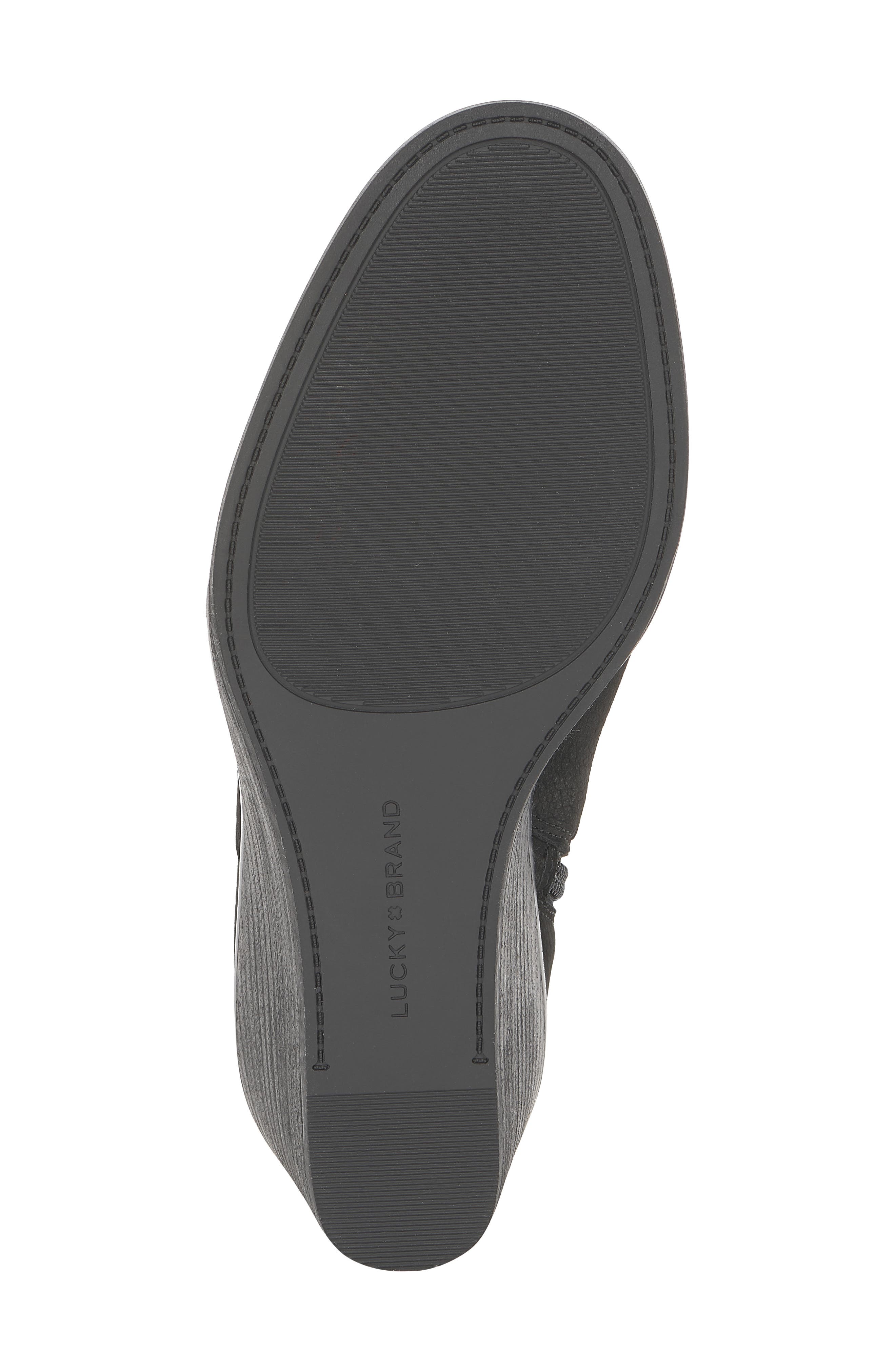 Zinlay Leather Wedge Bootie, Alternate, color, BLACK 01