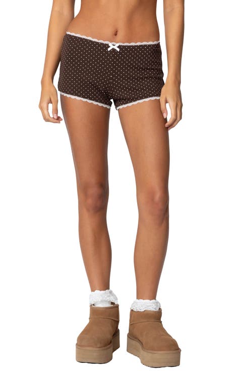 Juliana Polka Dot Rib Shorts