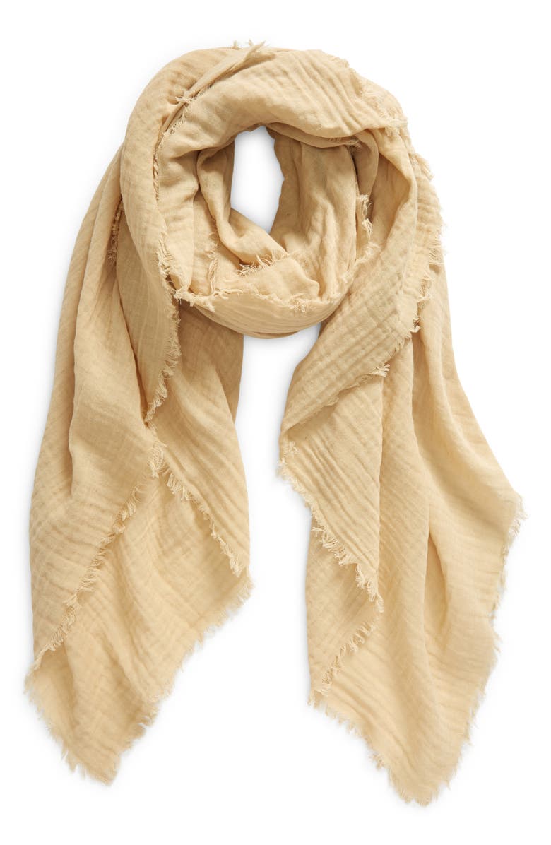 rag & bone Astra Cotton Gauze Scarf, Main, color, 