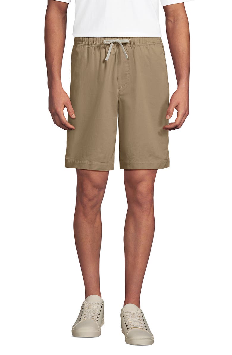 Lands' End 9" Pull On Deck Shorts, Alternate, color, Desert Tan