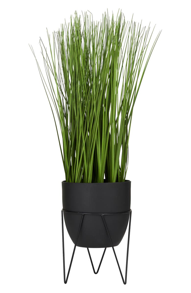 GINGER BIRCH STUDIO Green Faux Foliage Potted Artificial Plant, Main, color, Green