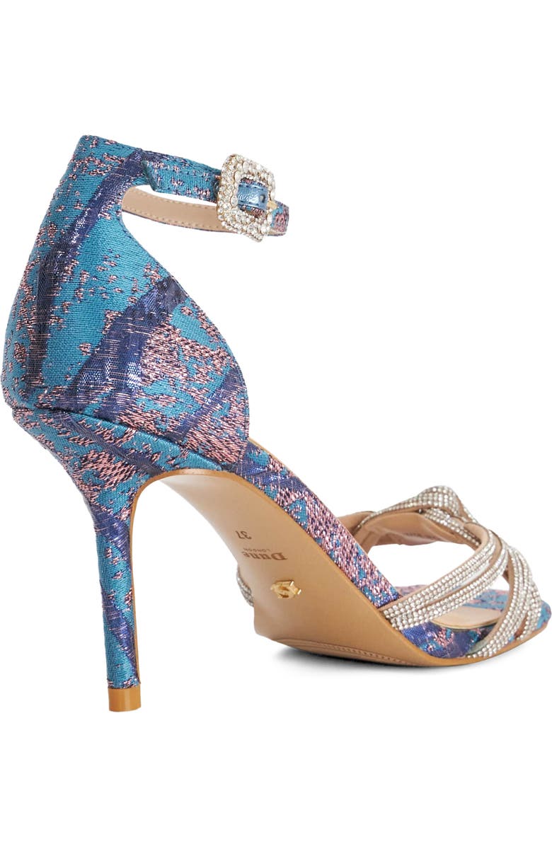 Dune London MIrror Ankle Strap Sandal, Alternate, color, Teal