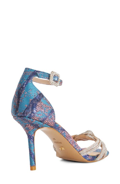 Dune London Mirror Ankle Strap Sandal In Blue