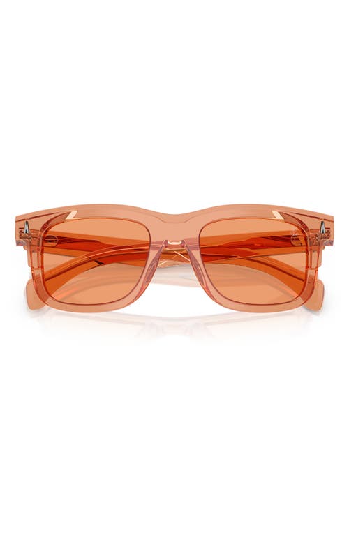 Moncler Claro 51mm Polarized Square Sunglasses In Orange