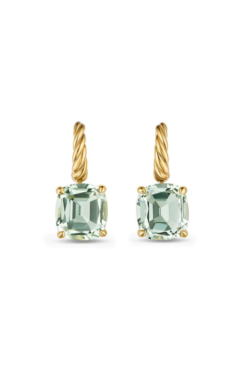 Marbella Drop Earrings in 18K Yellow Gold, Main, color, NEW PRASIOLITE