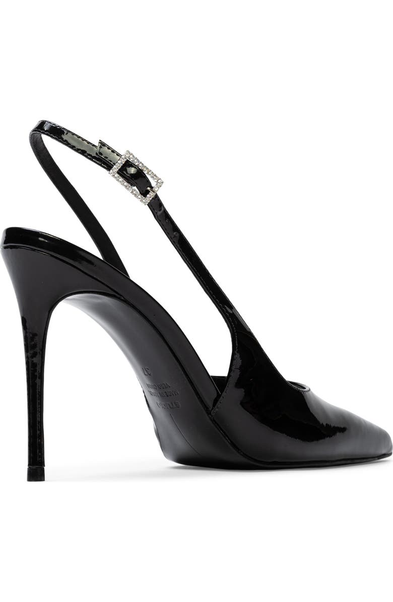BLACK SUEDE STUDIO Alloy Slingback Pointed Toe Pump, Alternate, color,