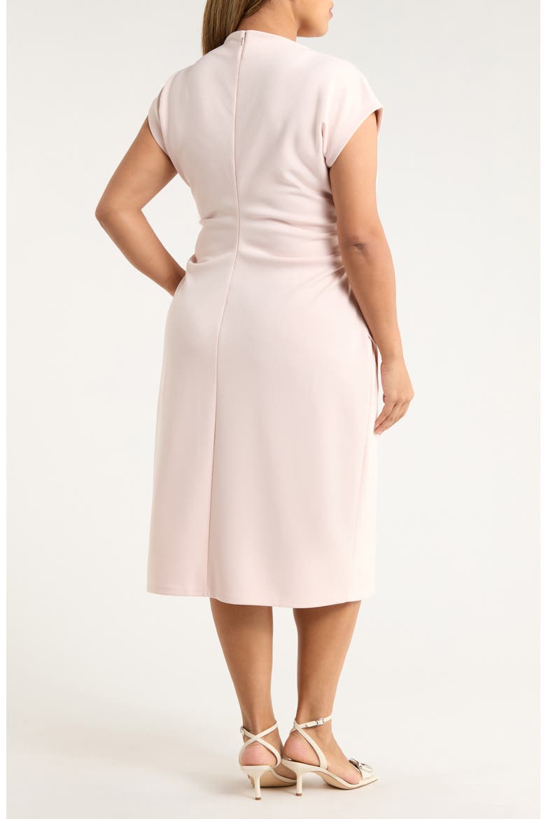 Ruched Cap Sleeve Dress, Alternate, color, PINK WISP