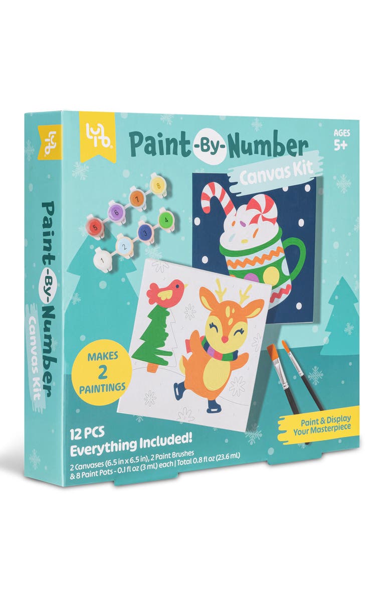 Little Yellow Bicycle Reindeer Paintbynumber Kit Complete Art Set, Alternate, color, Multicolored