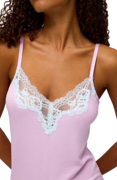 Honeydew Dream On Lace Trim Chemise In Pink
