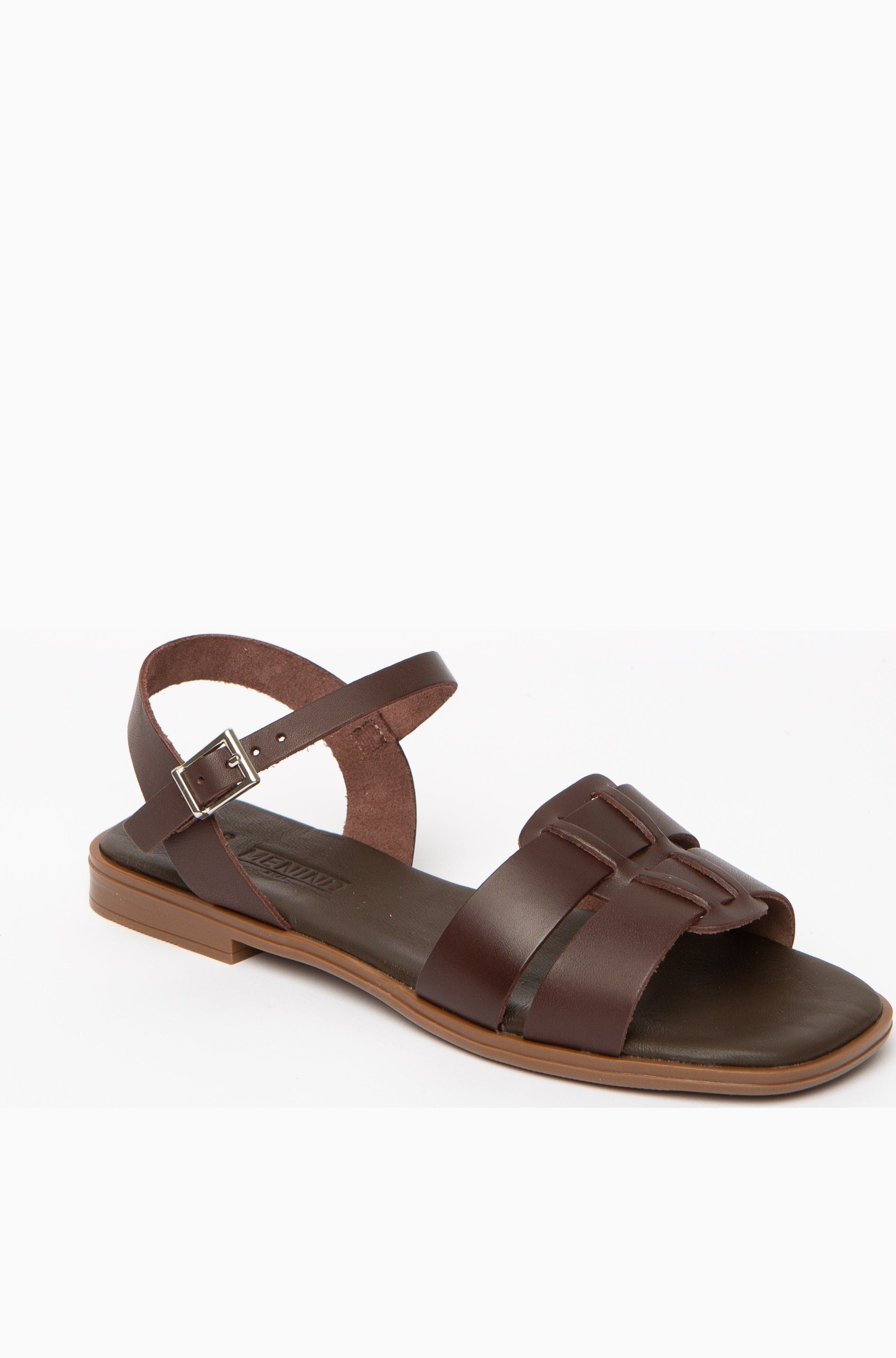 Menina Step Niva Flat Sandal, Alternate, color, Chocolate