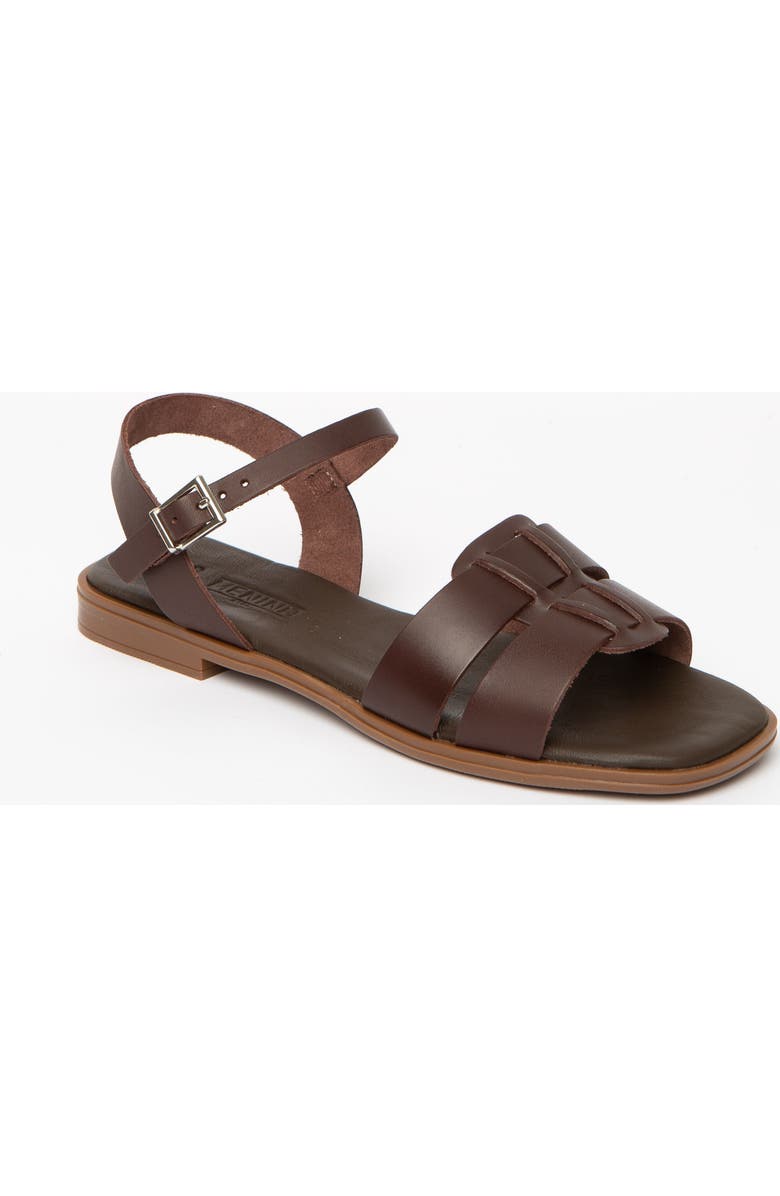 Menina Step Niva Flat Sandal, Alternate, color, Chocolate