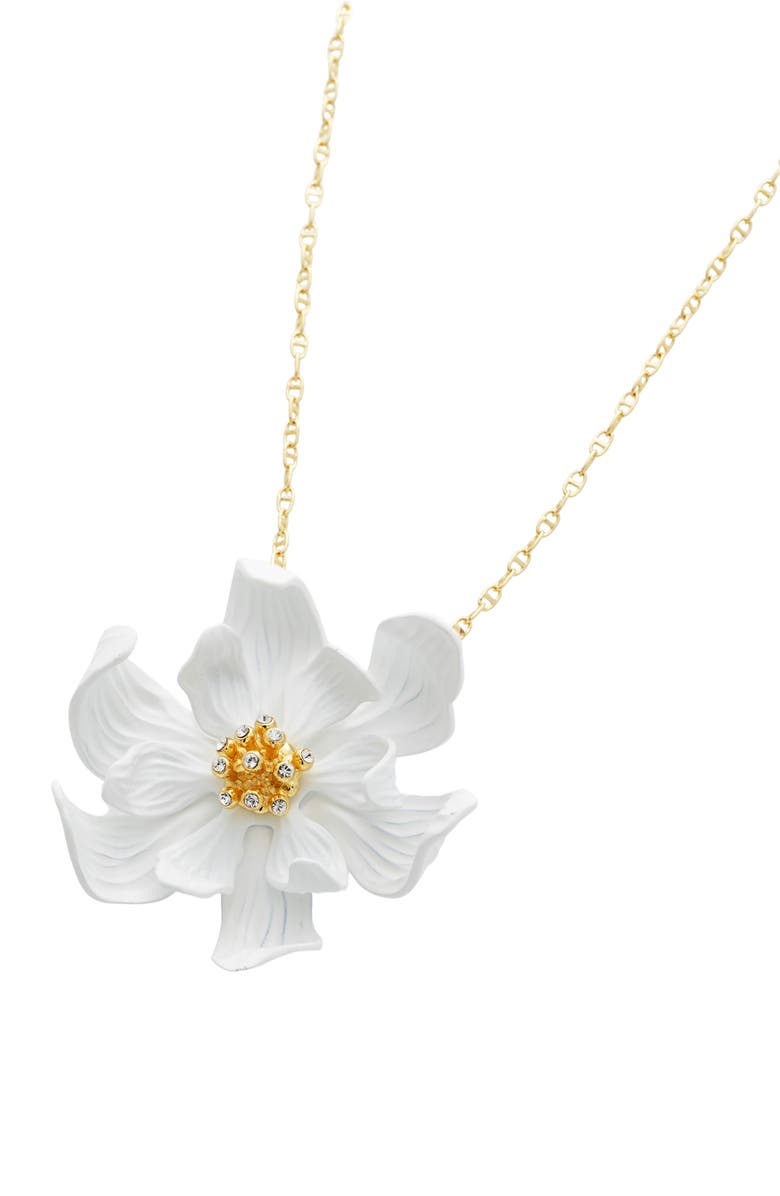 Ted Baker Fukany Furled Flower Enamel Pendant Necklace, Alternate, color, 