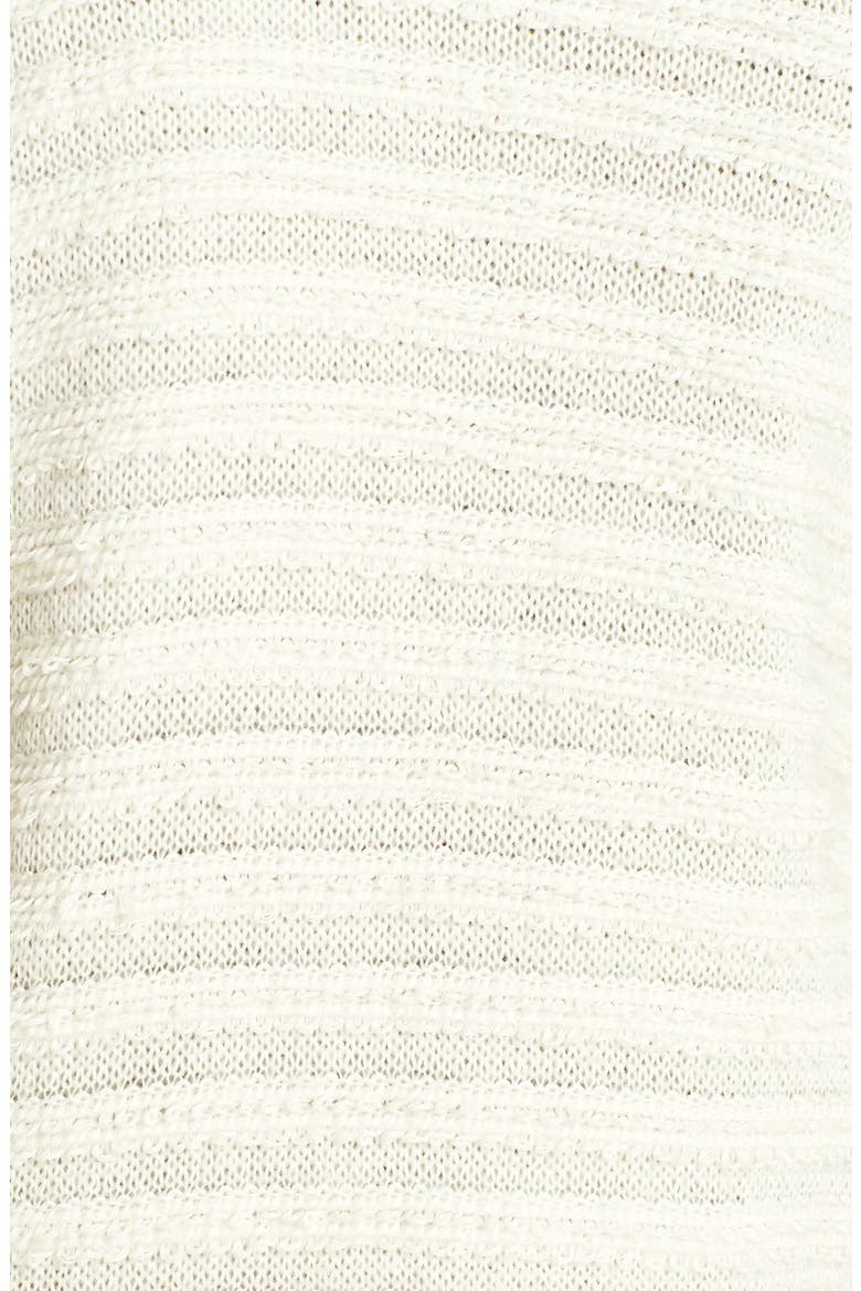 Stripe Knit Open Cardigan, Alternate, color, CREAM EGRET
