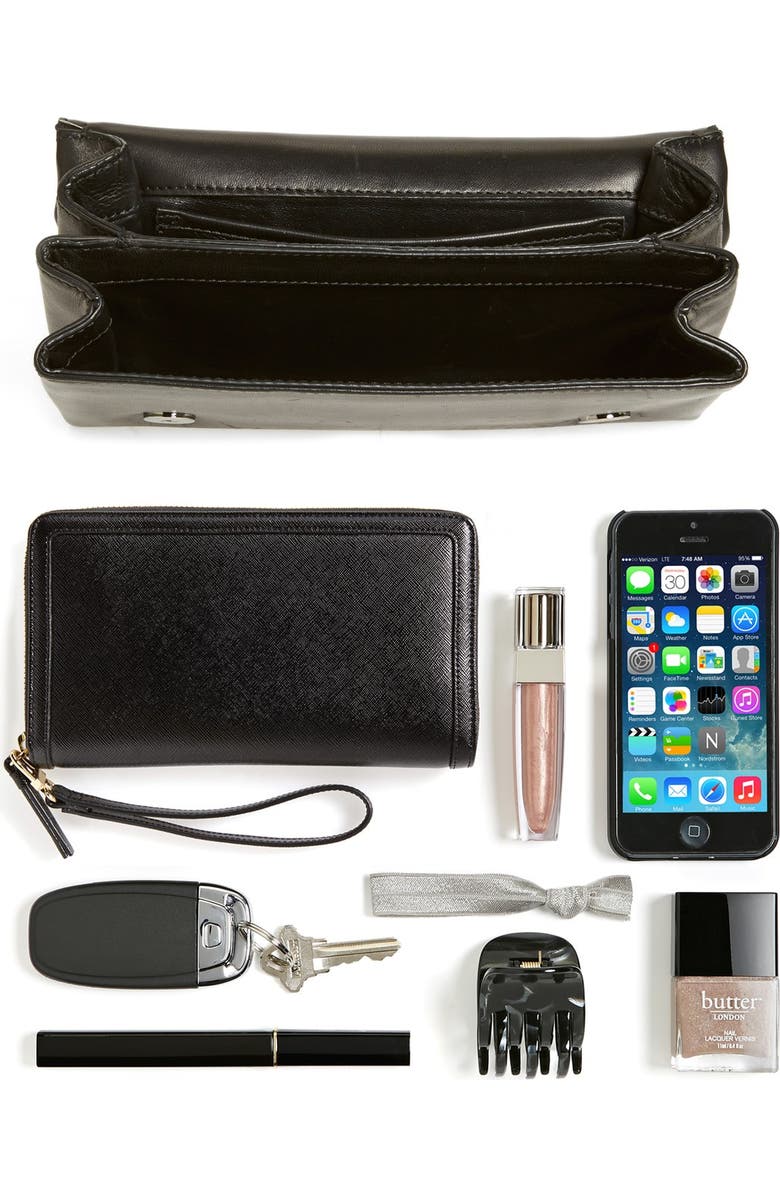 Valentino 'Noir Va Va Voom - Rockstud' Leather Shoulder Bag, Alternate, color,