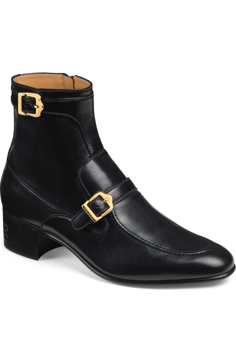 Gucci Double Buckle Boot, Main, color,