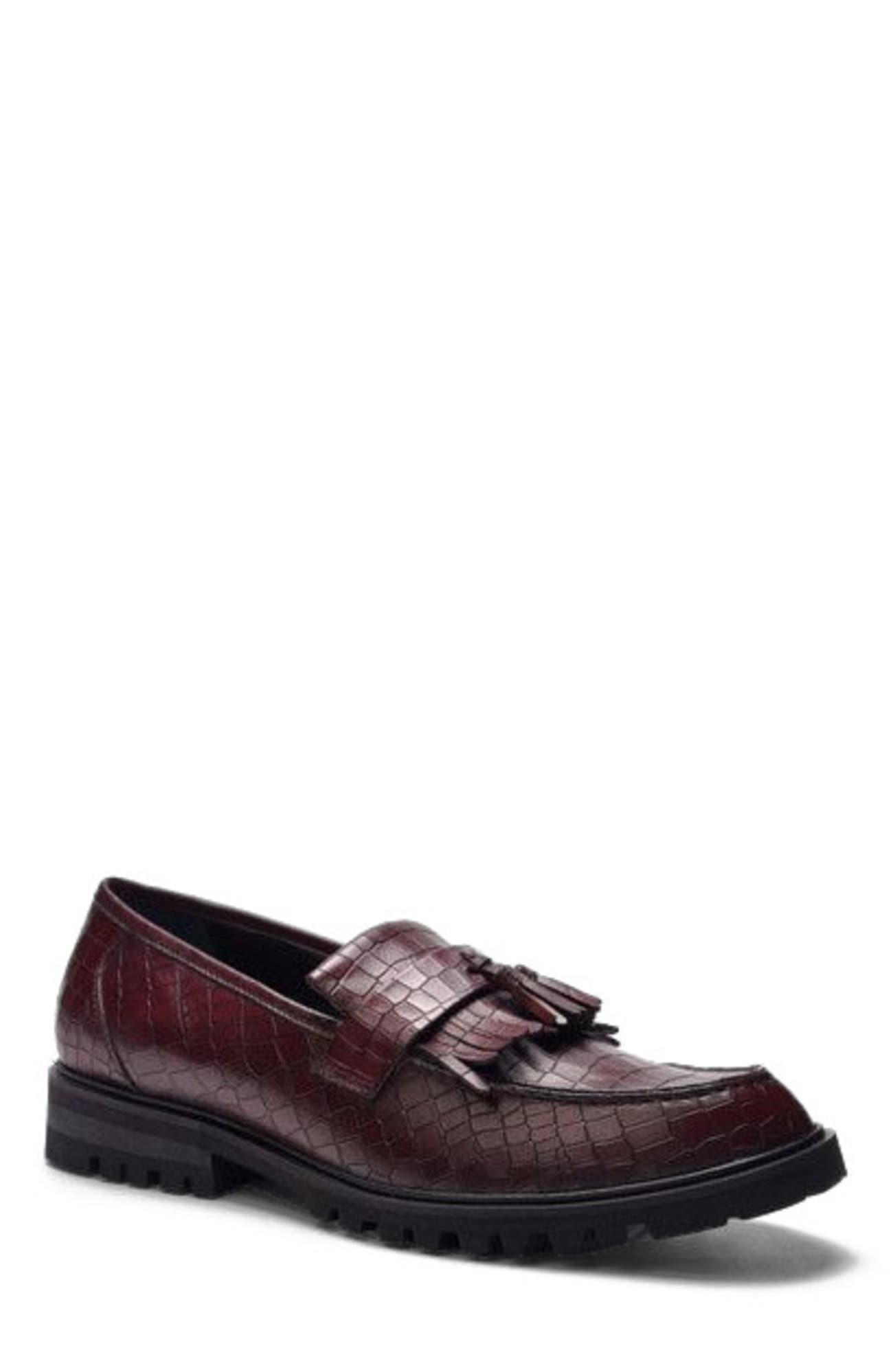 Dante Tassel Loafer, Alternate, color, Bordeaux Leather