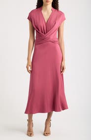 BOSS Dareza V-Neck Midi Dress