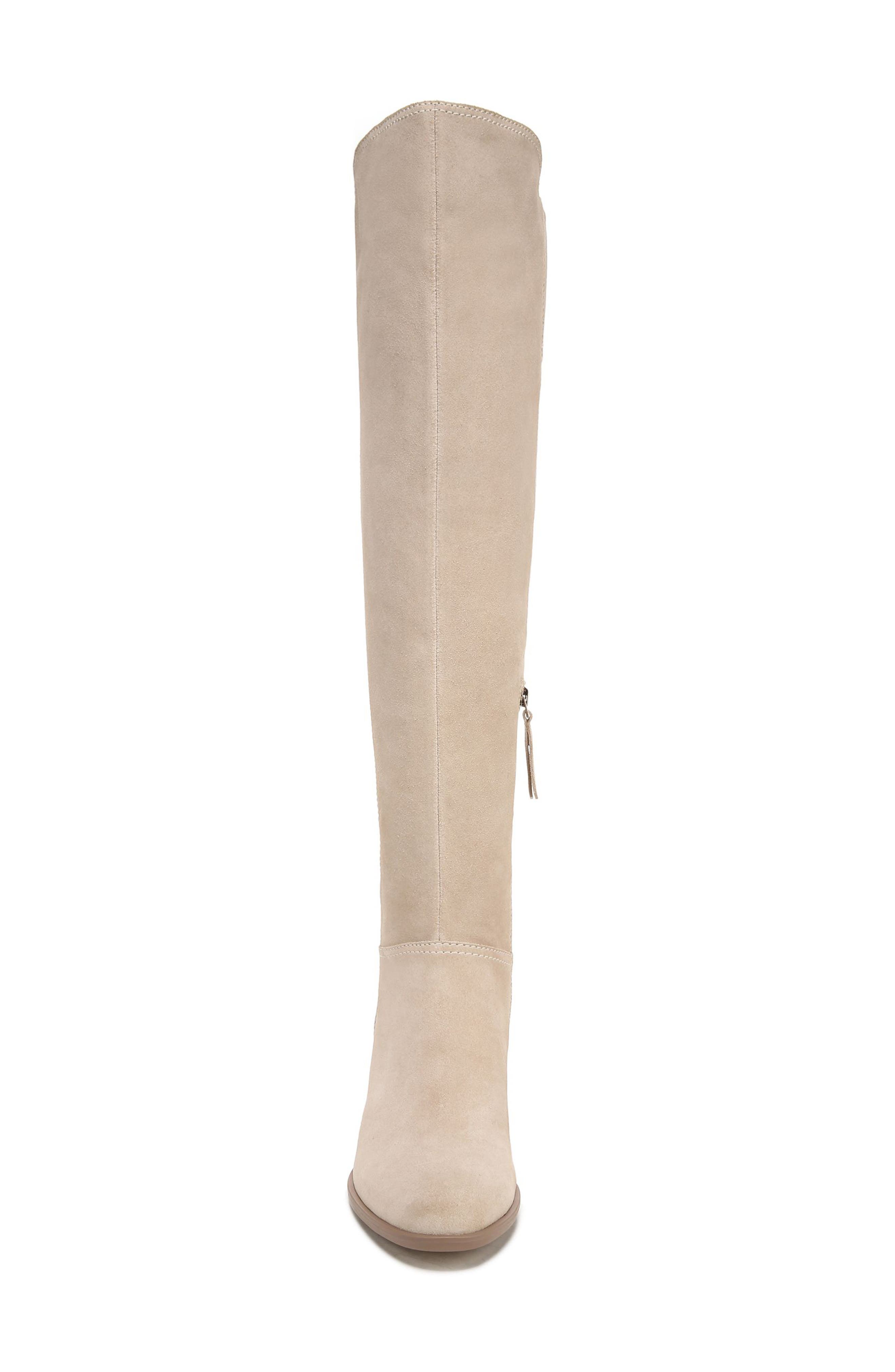 Kyrie Water Repellent Knee High Boot, Alternate, color, PORCELAIN SUEDE