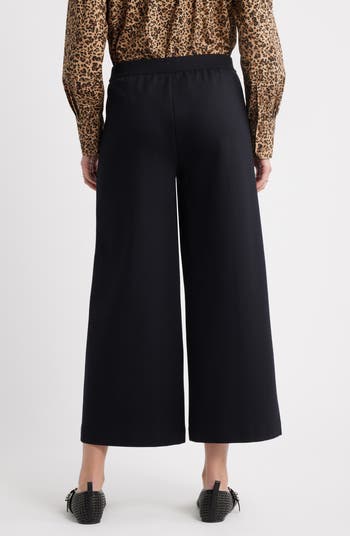 Wide Leg Crop Ponte Pants