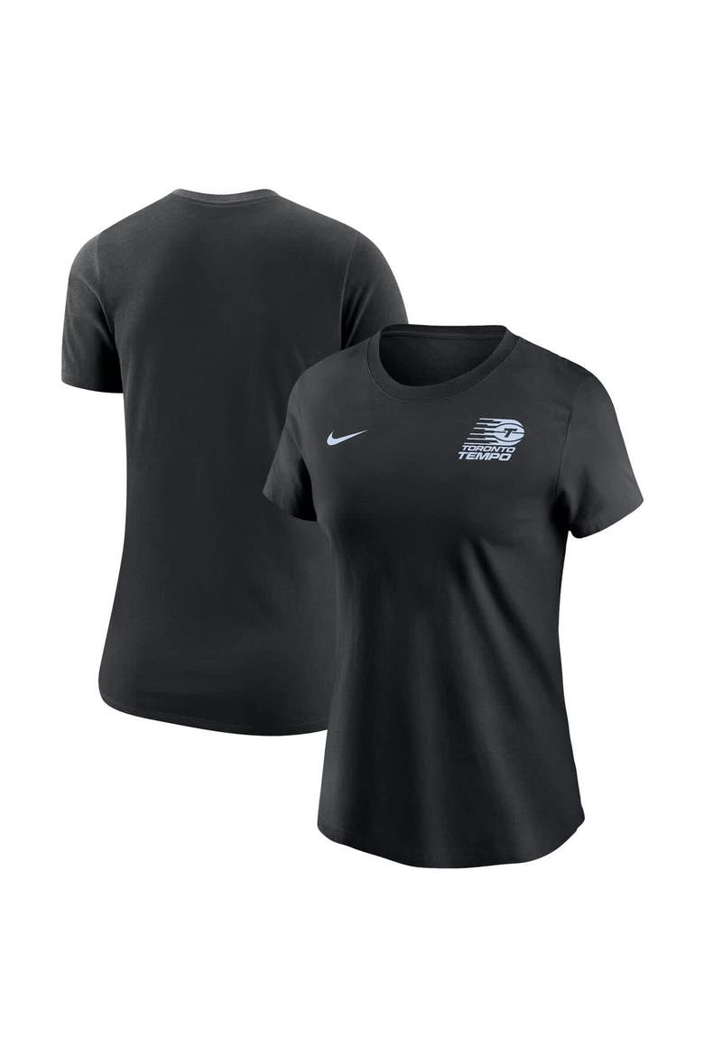 Women's Nike  Black Toronto Tempo Logo T-Shirt, Main, color, Black