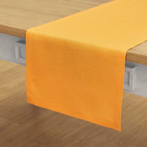 Solino Home Linen Table Runner In Orange