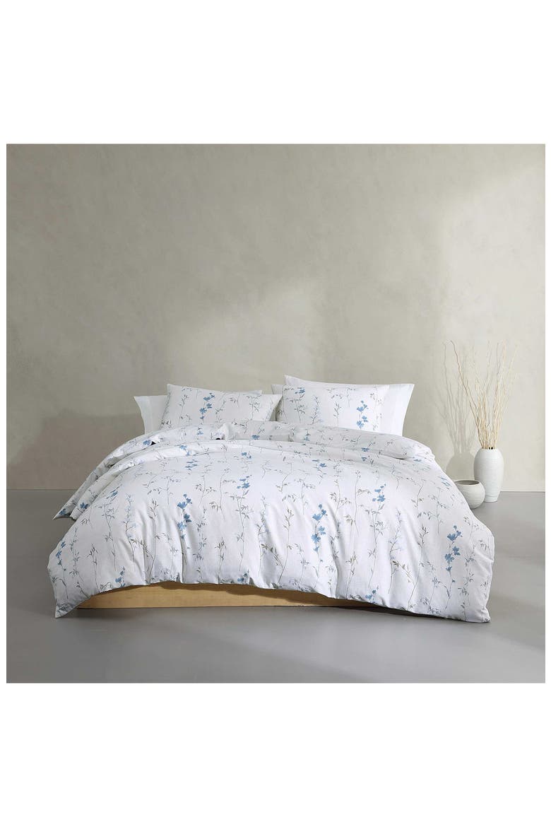 Wildflower Duvet Set, Alternate, color, PARCHMENT WHITE/BLUE