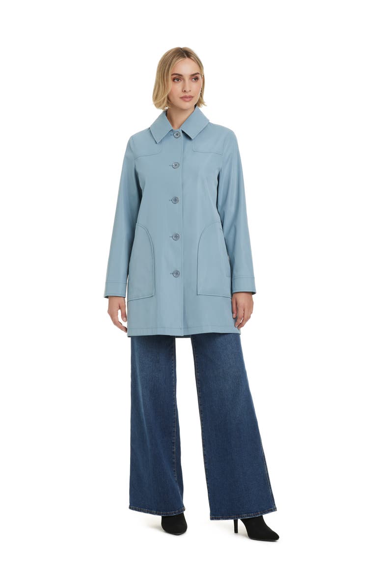 Water Resistant Coat with Removable Hood, Alternate, color, SWORDFISH