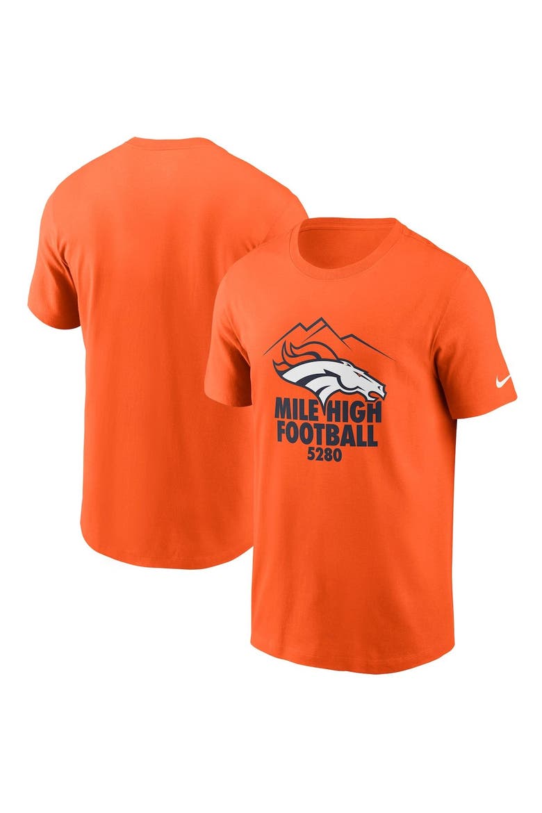 Men's Nike Orange Denver Broncos Hometown Collection 5280 T-Shirt, Main, color, Orange