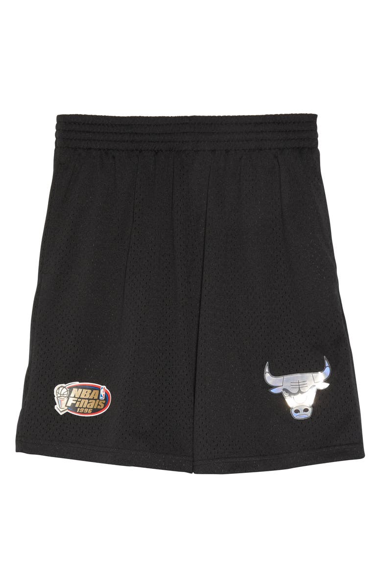 Mitchell & Ness NBA Iridescent Logo Mesh Shorts, Alternate, color,
