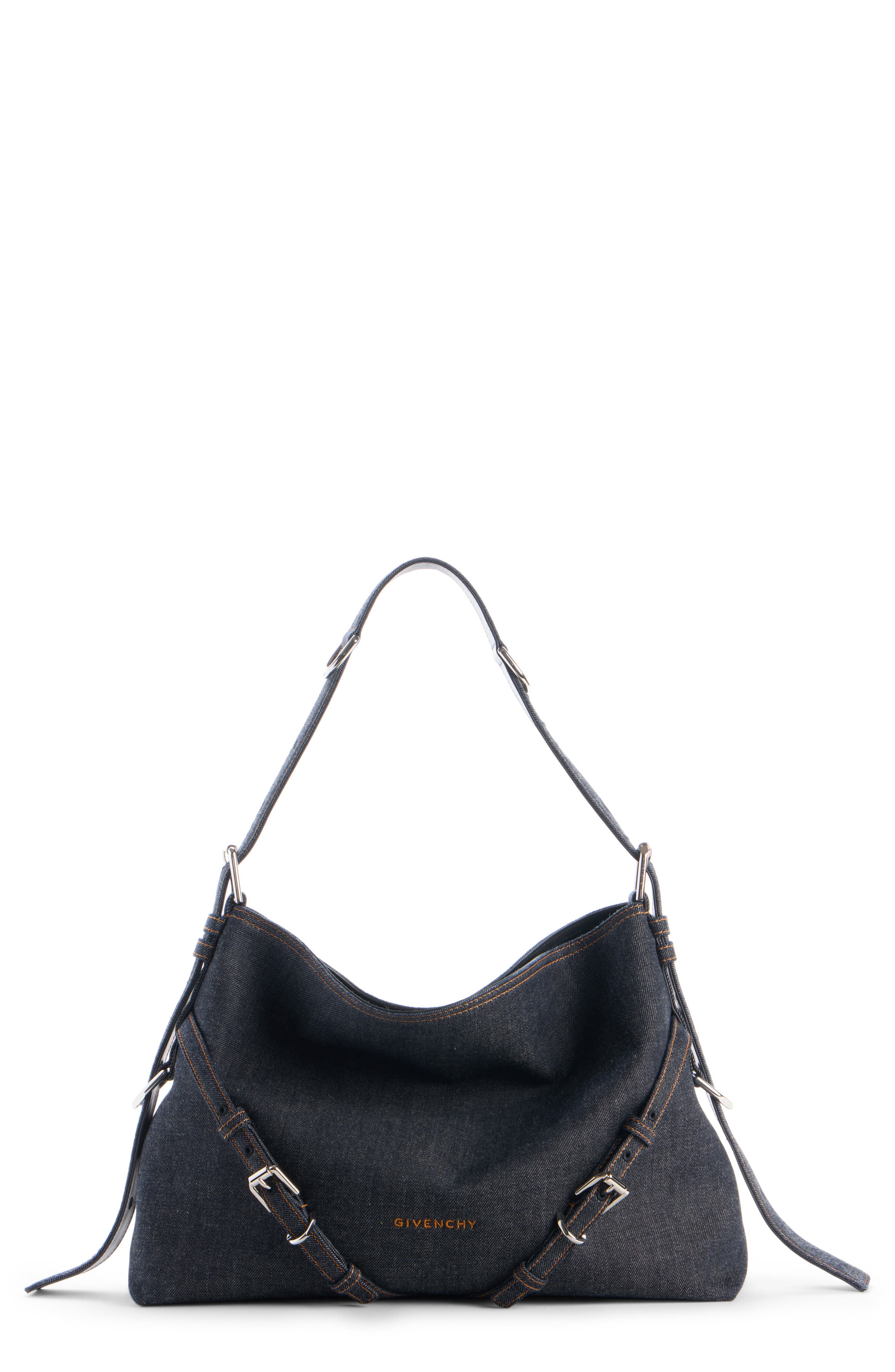 Givenchy Large Voyou Denim Shoulder Bag