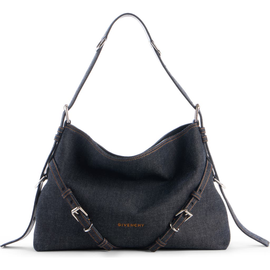 Givenchy Large Voyou Denim Shoulder Bag