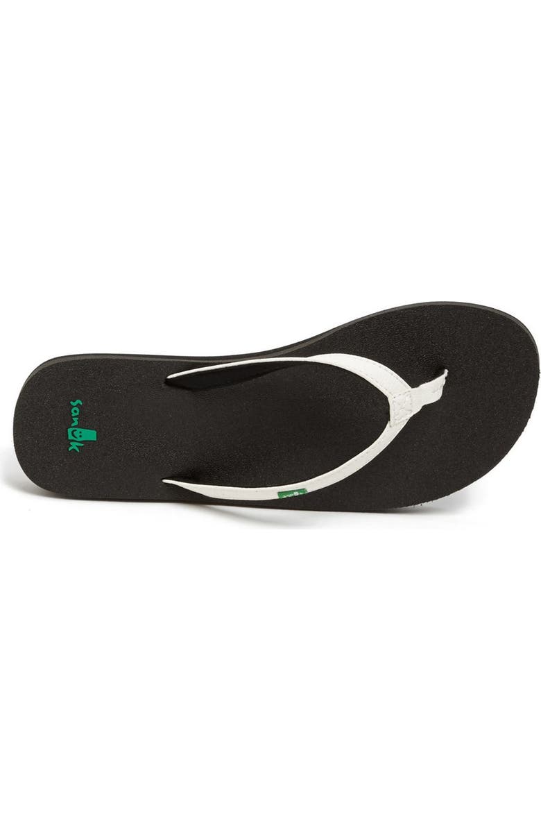 Sanuk 'Yoga Joy' Flip Flop, Alternate, color, White