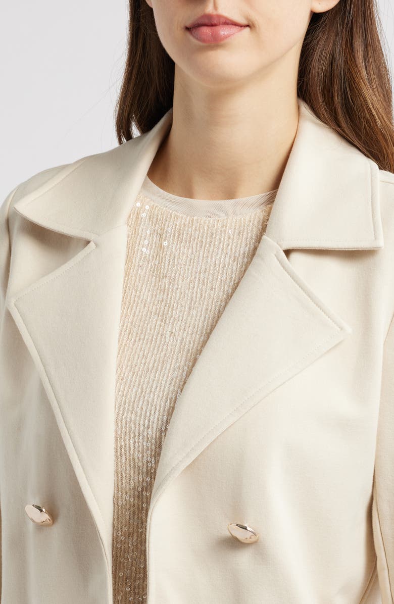 Anne Klein Double Breasted French Terry Jacket, Alternate, color,