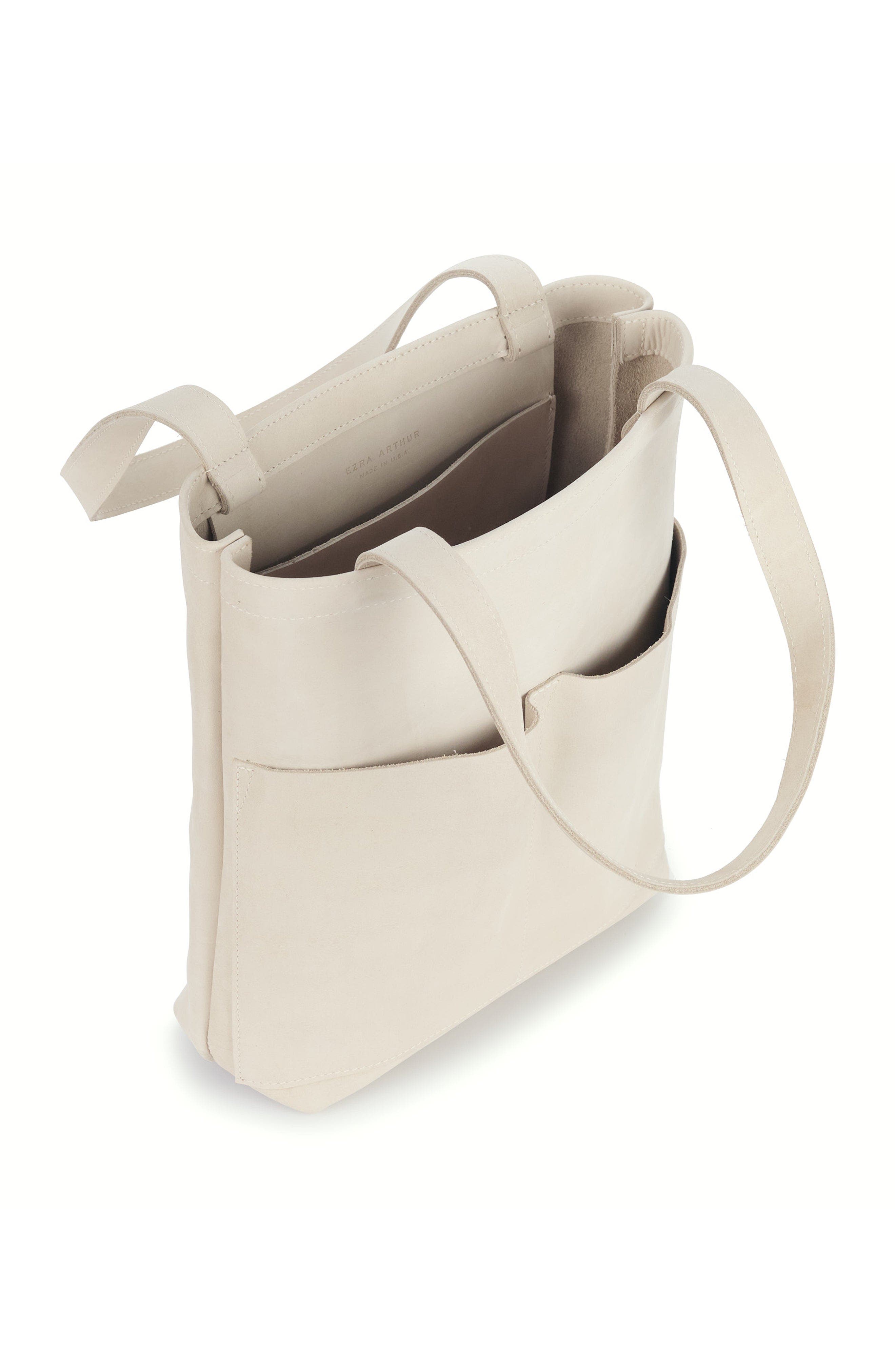 Brooklyn American Steer Leather Tote Bag, Alternate, color, Ash