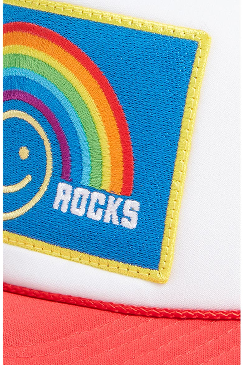 Kick Rocks Trucker Hat, Alternate, color, RED